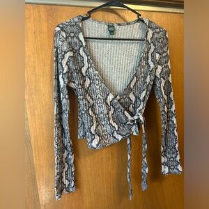 Target brand. Size small. Snake skin pattern. Long sleeve crop.